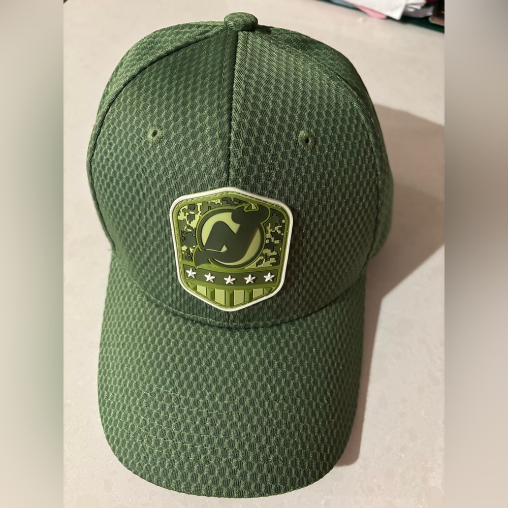 NJ Devils Green Cap. Adjustable back.